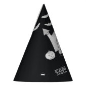 ハロウィーンの夜幽霊のよく出る家、こうもり、パーティー帽子 パーティーハット (左)