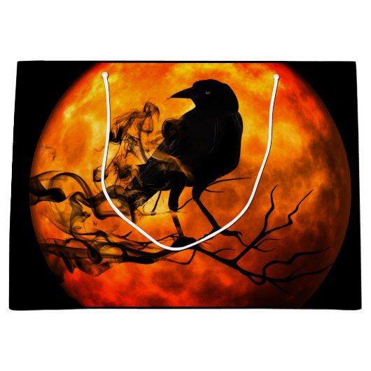 ハロウィーンの夜開け ラージペーパーバッグ (正面)