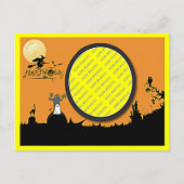 「ハロウィーンの夜」がオレンジ色に輝き、写真を追加 ポストカード (正面)