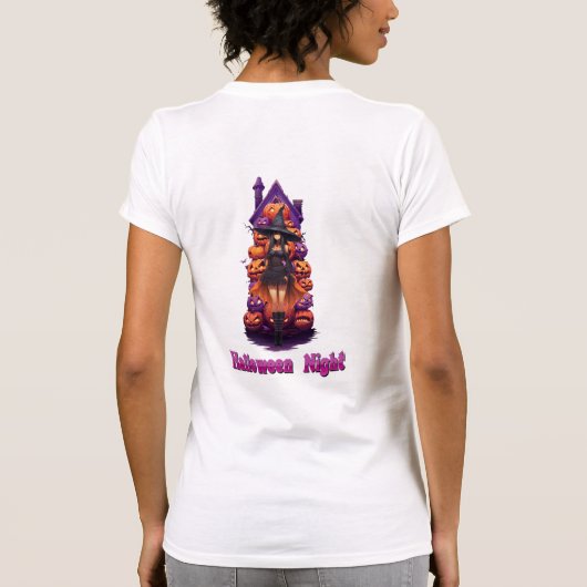 ハロウィーンの夜(カボチャ) Tシャツ (裏面)