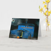 ハロウィーンの夜 カード (黄色い花)