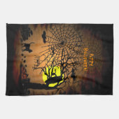 ハロウィーンの夜、ハッピーハローウィン! キッチンタオル (横)