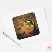 ハロウィーンの夜、ハッピーハローウィン! スクエアシール (封筒)