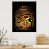 ハロウィーンの夜、ハッピーハローウィン! ポスター (キッチン)