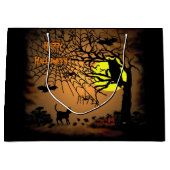 ハロウィーンの夜、ハッピーハローウィン! ラージペーパーバッグ (正面)