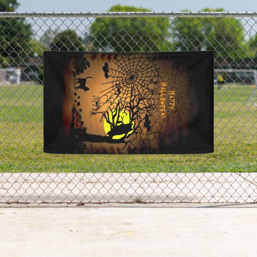 ハロウィーンの夜、ハッピーハローウィン! 横断幕 (インサイチュ)