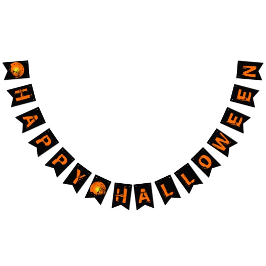 ハロウィーンの夜 バンティングフラッグ (全)