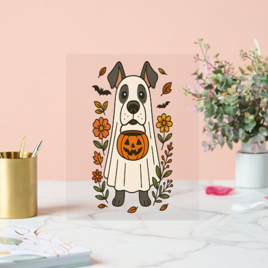 ハロウィーンの大きなダンの花 アクリルサイン (ウェディング)