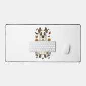 ハロウィーンの大きなダンの花 デスクマット (キーボード&マウス)