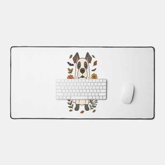 ハロウィーンの大きなダンの花 デスクマット (キーボード&マウス)