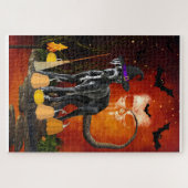 ハロウィーンの大きなダン犬 ジグソーパズル (横)