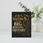 ハロウィーンの大きな美しい死亡記事を待っている シーズンポストカード (スタンド正面)