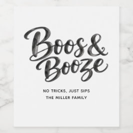 ハロウィーンの大人パーティードリンクにぴったり Funny Boos & Booze ワインラベル