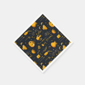 ハロウィーンの大釜とポーション スタンダードカクテルナプキン (角)