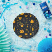 ハロウィーンの大釜とポーション ペーパープレート (パーティー)