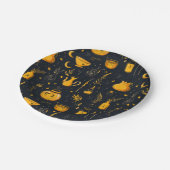 ハロウィーンの大釜とポーション ペーパープレート (アングル)