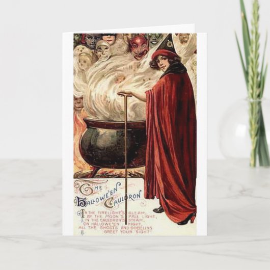 ハロウィーンの大釜 カード (正面)