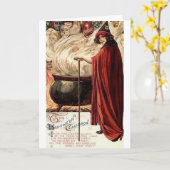 ハロウィーンの大釜 カード (黄色い花)