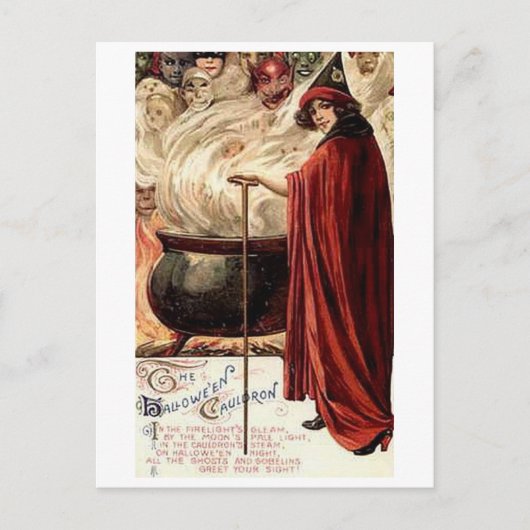 ハロウィーンの大釜 ポストカード (正面)