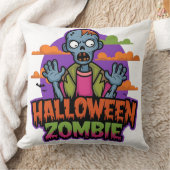 ハロウィーンの奇妙なゾンビ装飾用クッション：エリー クッション (ブランケット)