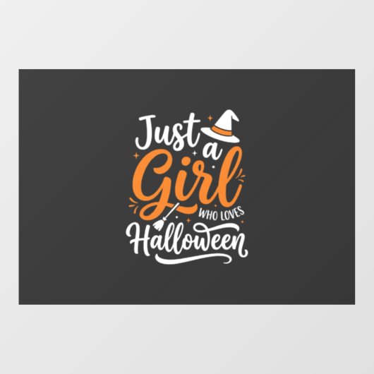 ハロウィーンの女の子ベクターアート ウィンドウサイン (シート)