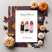 ハロウィーンの女の子 招待状