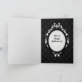 『ハロウィーンの女の魔女の娘と箒』 カード (内部)