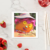 ハロウィーンの女性かかし スタンダードカクテルナプキン (インサイチュ)