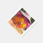 ハロウィーンの女性かかし スタンダードカクテルナプキン (角)