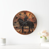 ハロウィーンの女性 ラージ壁時計 (ホーム)