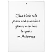 ハロウィーンの妖精とカボチャのクリップボード クリップボード (裏面)