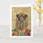 ハロウィーンの妖精 カード (黄色い花)