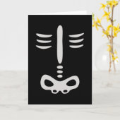 ハロウィーンの子どもスケルトンの衣装 カード (黄色い花)