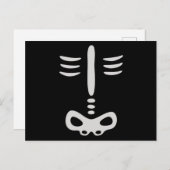 ハロウィーンの子どもスケルトンの衣装 ポストカード (正面/裏面)