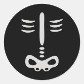 ハロウィーンの子どもスケルトンの衣装 ラウンドシール (正面)