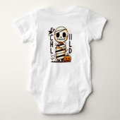 ハロウィーンの子ども ベビーボディスーツ (裏面)