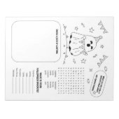 ハロウィーンの子のアクティブ化ワークシート ノートパッド (正面)