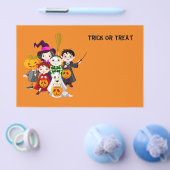 ハロウィーンの子供がトリックまたは治療をする チラシ (シングル)