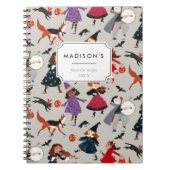 ハロウィーンの子供たちと動物の衣装パレード ノートブック (正面)