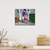 ハロウィーンの子供のトリックまたは治療 ポスター (キッチン)