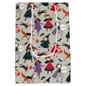 ハロウィーンの子供のパーティー ミディアムペーパーバッグ (裏面)