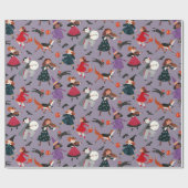 ハロウィーンの子供の衣装パレード ラッピングペーパー (フラット)