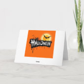 ハロウィーンの子供をトリックまたは治療する シーズンカード (裏面)