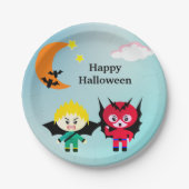 ハロウィーンの子供 ペーパープレート (正面)