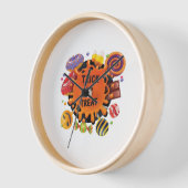 ハロウィーンの子供 壁時計 (傾斜)