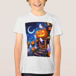 ハロウィーンの子供Tシャツ トライブレンドＴシャツ