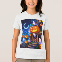 ハロウィーンの子供Tシャツ トライブレンドTシャツ