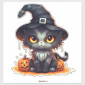 ハロウィーンの子猫 シール (シート)