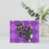 ハロウィーンの子猫 ポストカード (スタンド正面)