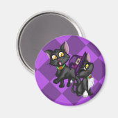 ハロウィーンの子猫 マグネット (正面/裏面)